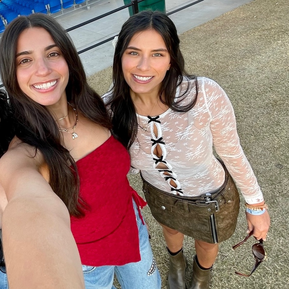 Lioness see through lace bow top